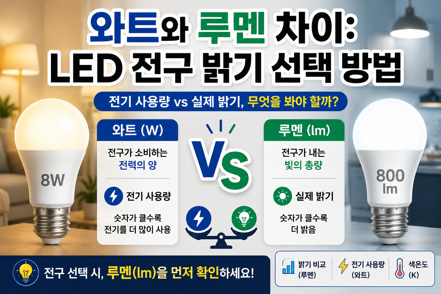 와트와 루멘 차이