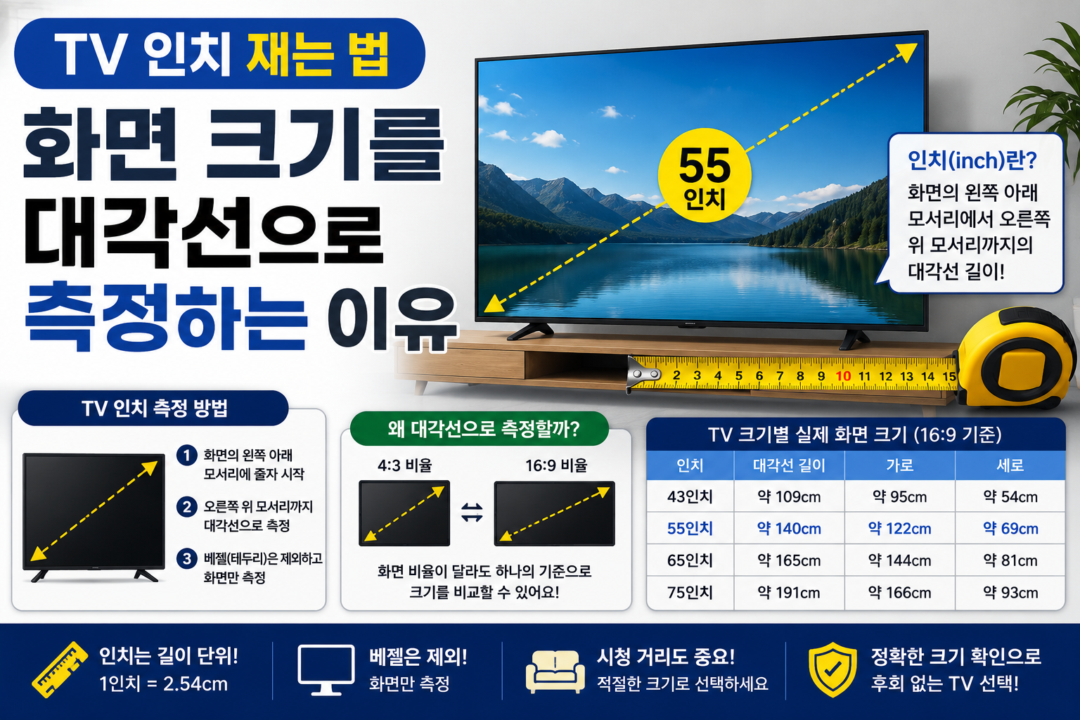 tv인치 재는법